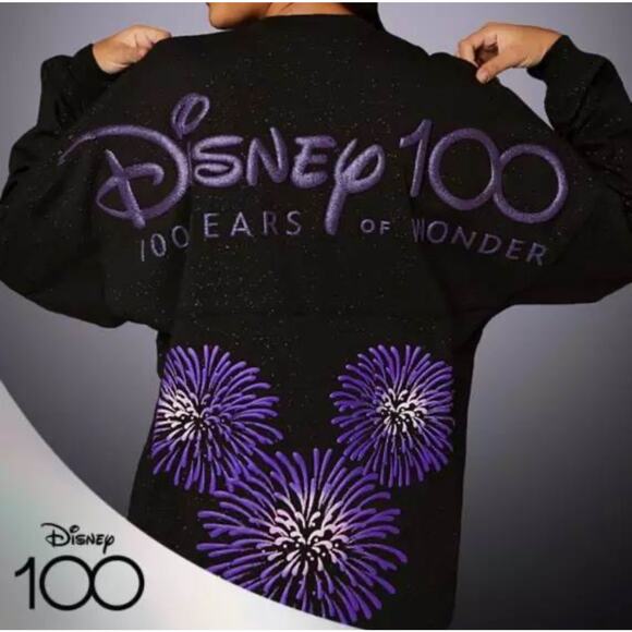 NWOT Disney Parks Disneyland Disney 100 Platinum Fireworks Spirit Jersey XL - Picture 1 of 5